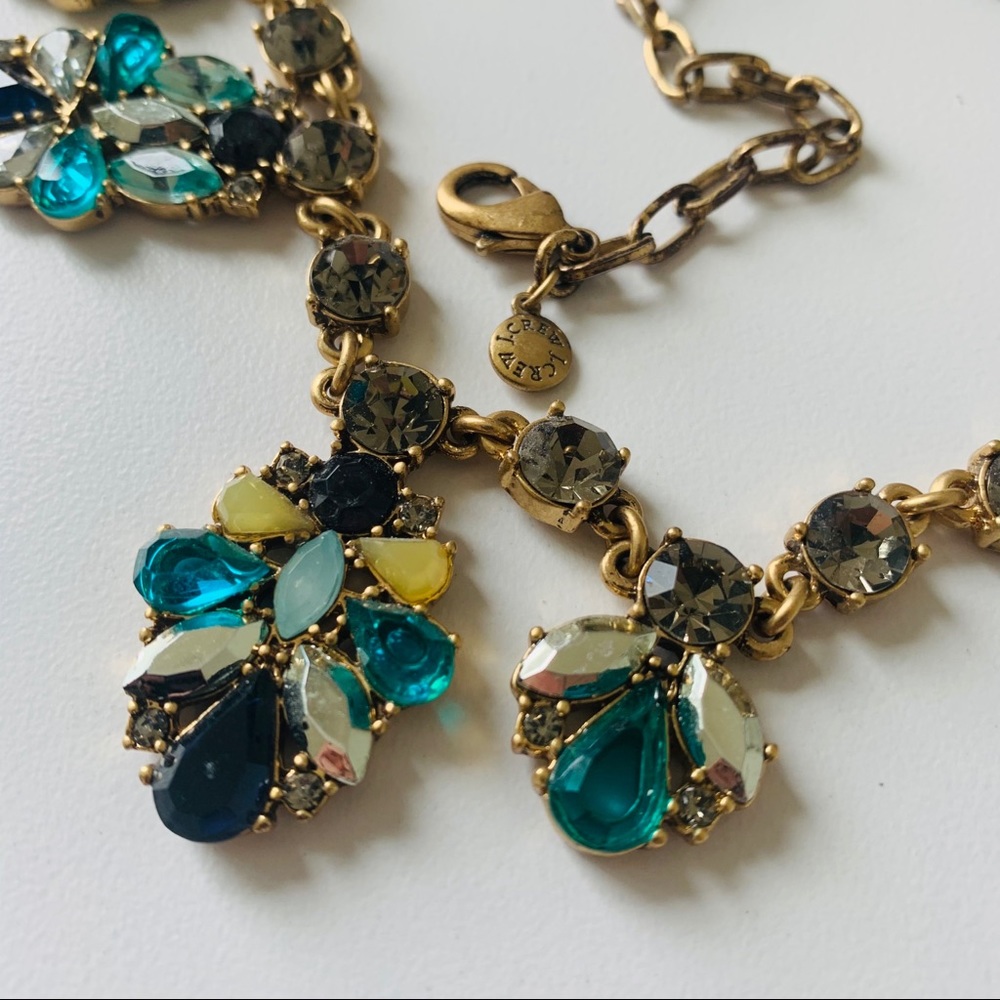J.Crew green beaded necklace